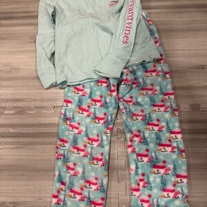 Vineyard Vines Kids Pajamas with Snowman Print